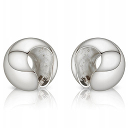 Kolczyki Nausznice Srebrne Ear Cuff Okrągłe Piękne Ze