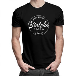 Bielsko-Biała - męska koszulka z nadrukiem