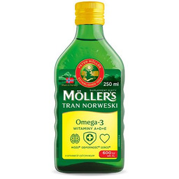 Mollers Tran Norweski w płynie o aromacie cytrynowym,