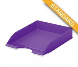 Szuflada na dokumenty BASIC A4 fioletowa transparentna /1701673992/