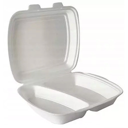 Pojemnik Obiadowy Styropianowy Dwudzielny Menubox Biały 250 Sztuk