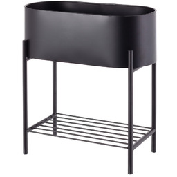 Kwietnik Valery Duo 40x19x45cm black, 40 x 19