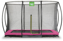 Trampolina naziemna Silhouette 214x305cm z siatką zabezpieczającą różowa