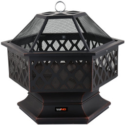 PALENISKO STALOWE, DEKORACYJNE, 70X60X63 CM