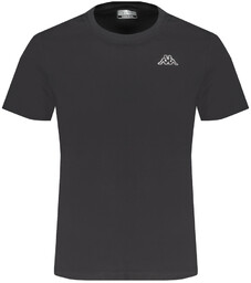 T-SHIRT MĘSKI Z KRÓTKIM RĘKAWEM KAPPA CZARNY