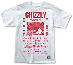 t-shirt męski GRIZZLY TAGLINE TEE White