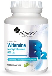 Aliness Witamina B12 Methcobalamin 950 g -100 kapsułek