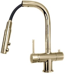 Blue Water Apala Złota Trójdrożna bateria kuchenna