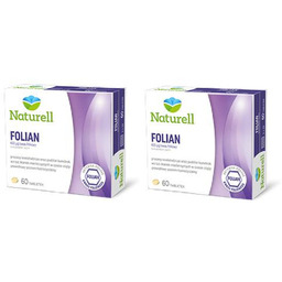 Zestaw NATURELL Folian kwas foliowy, 2x60 tabletek
