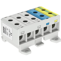 Złączka szynowa 2,5-35mm2 szar-nieb-zół 10-otwor zacisk 5P Morek