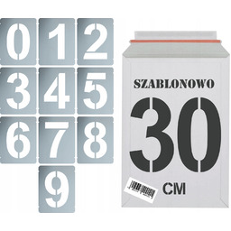 Szablony malarskie wielorazowe Cyfry 30cm zestaw