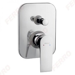 FERRO BAQ7P ALGEO SQUARE bateria natryskowa podtynkowa, 2-funkcyjna,