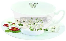 PORCELANOWA FILIŻANKA DO HERBATY - Natural - Kwiaty