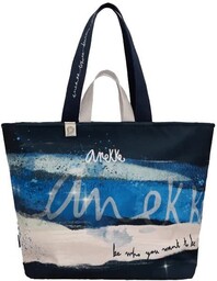 Torba shopper duża tekstylna na zakupy plażowa Anekke