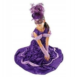 Strój Bella Lux 122/128 Fioletowa Księżniczka