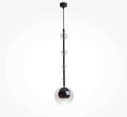 Lampa wisząca Ros MOD227PL-01B Maytoni bubbles czarna przezroczysta