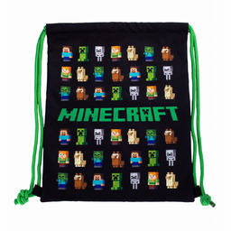 Worek szkolny dla chłopca Astra Minecraft czarny