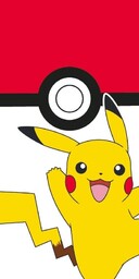 Ręcznik kąpielowy dla dziecka FROTTE Pokemony Pikachu Pokeball