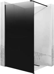 Czarna ścianka prysznicowa 110 cm czarna szyba Aero