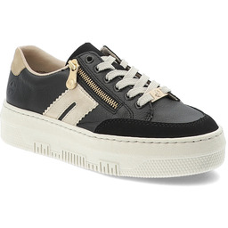 Rieker Czarne Sneakersy Stylowe Obuwie Damskie Na Platformie