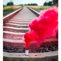 Świeca dymna czerwona - 1 szt.