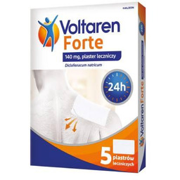 VOLTAREN FORTE Plastry przeciwbólowe, działają 24 godziny, 5szt.