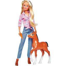 Simba 105733517 Lalka Steffi z kucykiem robiącym kupkę