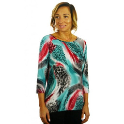 Bluzka kolorowa, rękaw 3/4, Kreator Studio Mody, rozm.