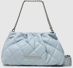 VALENTINO Marszczona pikowana błękitna torebka ocarina recycle pochette