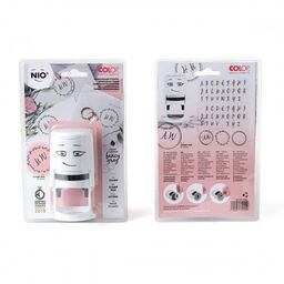 Pieczątka COLOP NIO MONOGRAM Inicjały Ślubne tusz grafitowy