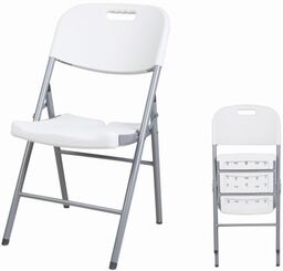 Verlo Krzesło składane białe, do użytku zewnętrznego