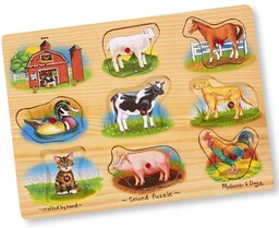 Puzzle Dźwiękowe Zwierzęta Farma Melissa And Doug