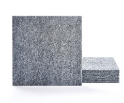 Panel akustyczny PATTERN, 4 szt., 600x600x40 mm, szary