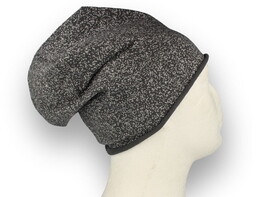 Czapka damska Beanie włoska cienka smerfetka bawełna szara