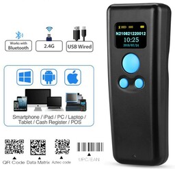 Mini skaner kodów QR z wyświetlaczem OLED Bluetooth