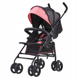 Ultralekki Różowy Składany Wózek Spacerowy Kompaktowy i Bezpieczny