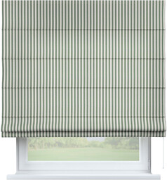 Roleta rzymska Capri, zielono-białe pasy (1,5cm), Christmas