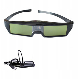 Okulary 3D Do Projektorów Dlp Rechargeable Usb Aktywne