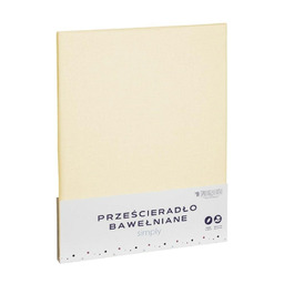 Spod Igły I Nitki Prześcieradło bawełniane 220x200 kremowe