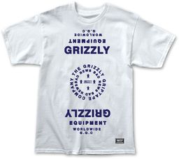 t-shirt męski GRIZZLY MIRRORED TEE White
