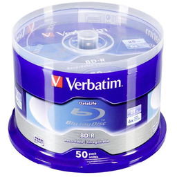 Płyty Blu-Ray BD-R SL Verbatim 25GB Cake 50szt.