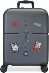 Pepe Jeans Kay, niebieski, Maleta, Walizka kabinowa