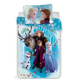 Jerry Fabrics Pościel bawełniana 140x200 Frozen Kraina Lodu