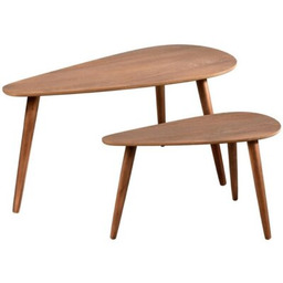 H&S DECORATION Zestaw stolików kawowych KR8200330 Orzech (2