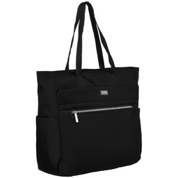 Pojemna elegancka shopperka damska na ramię czarna Peterson