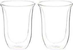 De Longhi Cappuccino Zestaw Szklanek, Szkło, Przezroczysty, 2