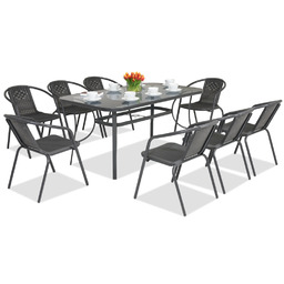Metalowe meble ogrodowe Modena/Bergamo dla 8 osób Garden