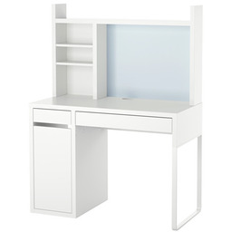 Ikea Micke biurko z nadstawką, zestaw roboczy 105x50
