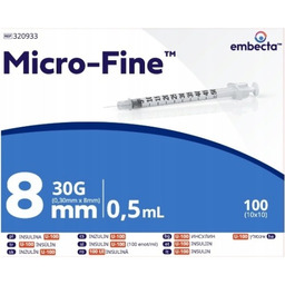 Embecta Strzykawki insulinowe zespolone z igłą (dawniej Becton