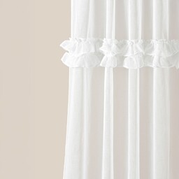 FIRANA Z FALBANAMI FRILLA - BIAŁA 140x280 Przelotka